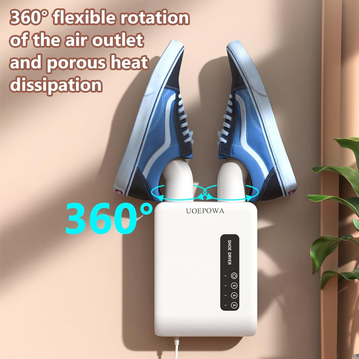Electric Shoe Dryer Constant Temperature Quiet Fast-Dry Boot Cleaner White NEW
