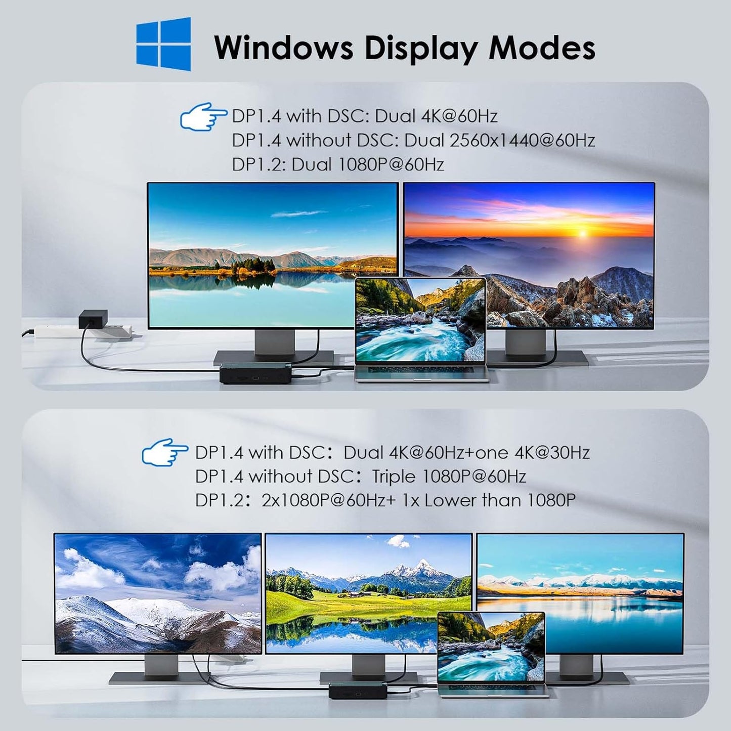 WAVLINK 12-in-1 USB-C Docking Station with Triple Monitor Support, Black DEMO
