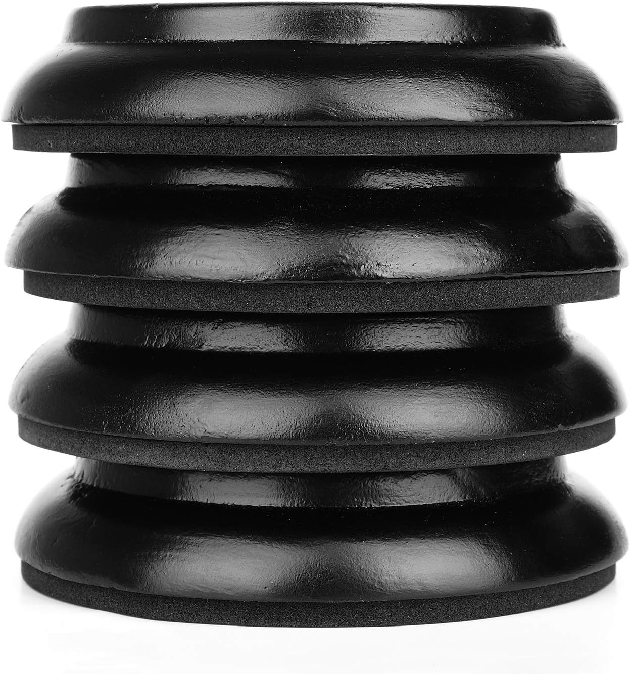 Yuesheng Piano Caster Cups Wooden Floor Protectors, Black 4-Pack, NEW