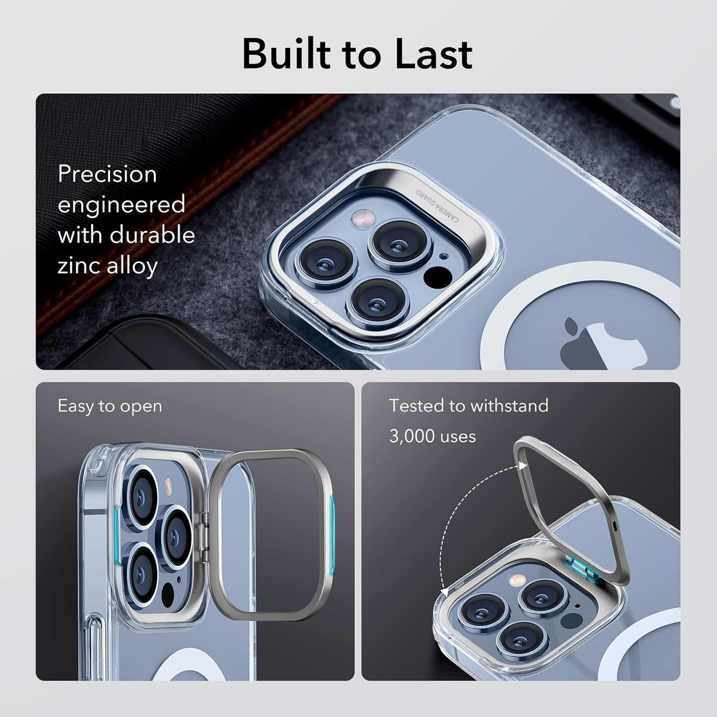 ESR Clear Protective Case for iPhone 13 Pro Shockproof Acrylic Phone Cover NEW
