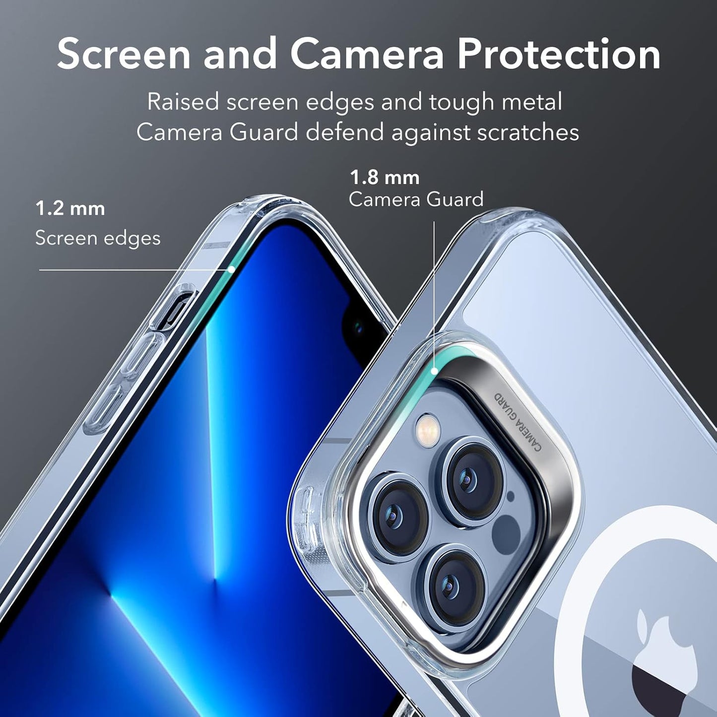ESR Clear Protective Case for iPhone 13 Pro Shockproof Acrylic Phone Cover NEW