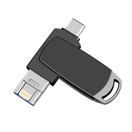 2TB Portable Dual USB Flash Drive Memory Stick Storage Device in Black Size NEW