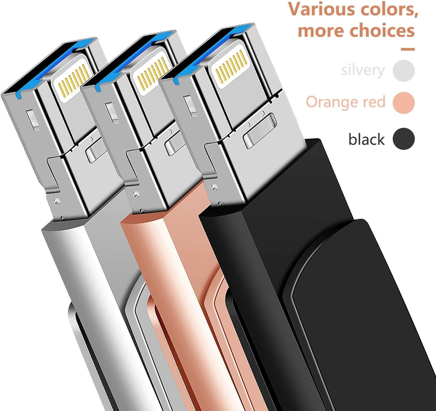 2TB Portable Dual USB Flash Drive Memory Stick Storage Device in Black Size NEW
