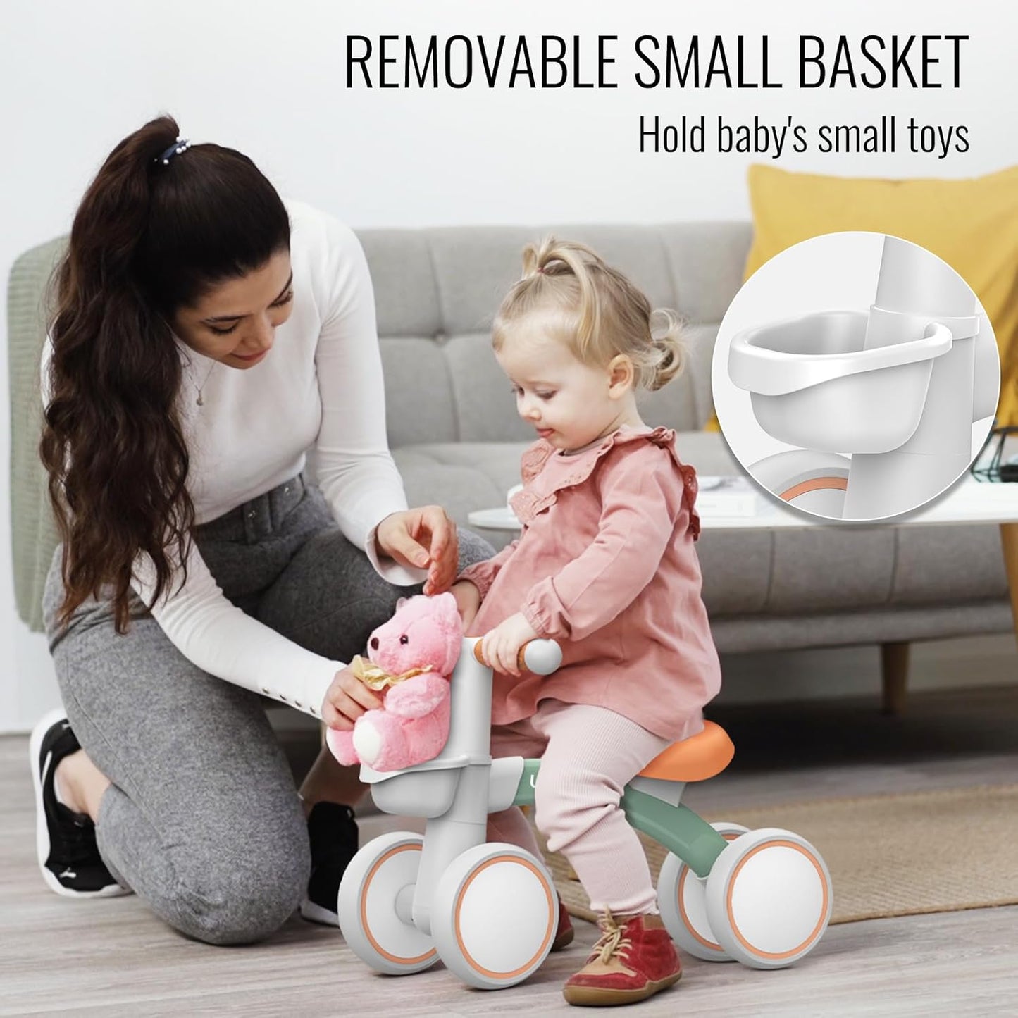 Umatoll Green Balance Bike for Toddlers Sturdy Ride-On Toy 55x25x35.5 cm NEW
