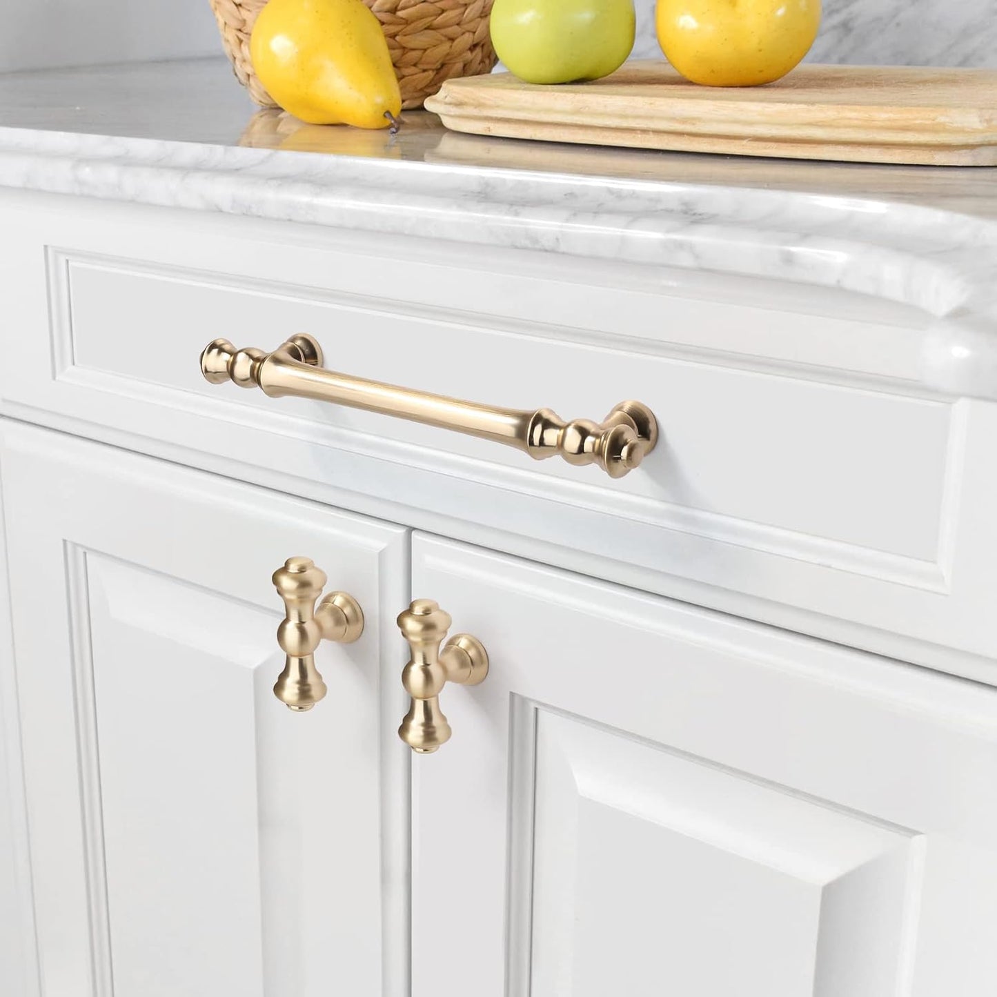Brushed Brass Cabinetry Cabinet Pulls, 5" Gold Finish Set of 10 for NEW