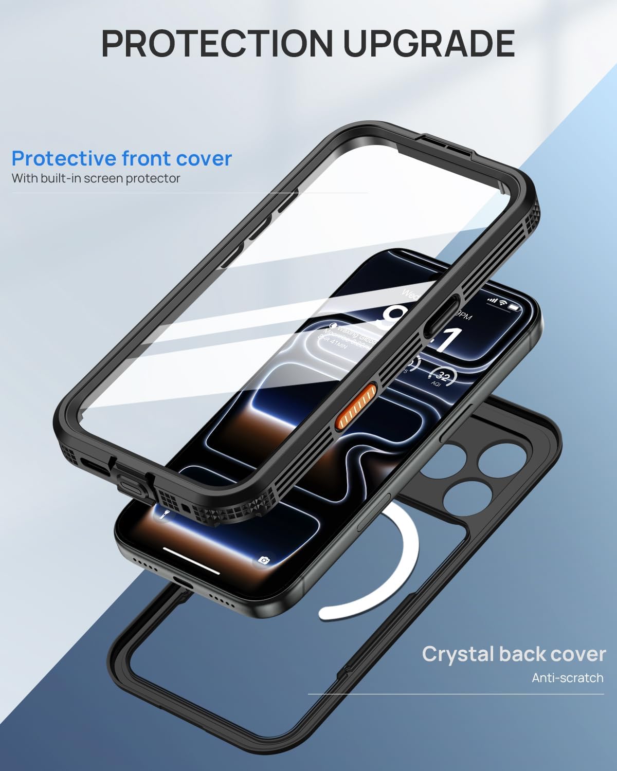 Lanhiem Waterproof Dustproof Magnetic Phone Case for iPhone 17 Pro Max 6.9 DEMO