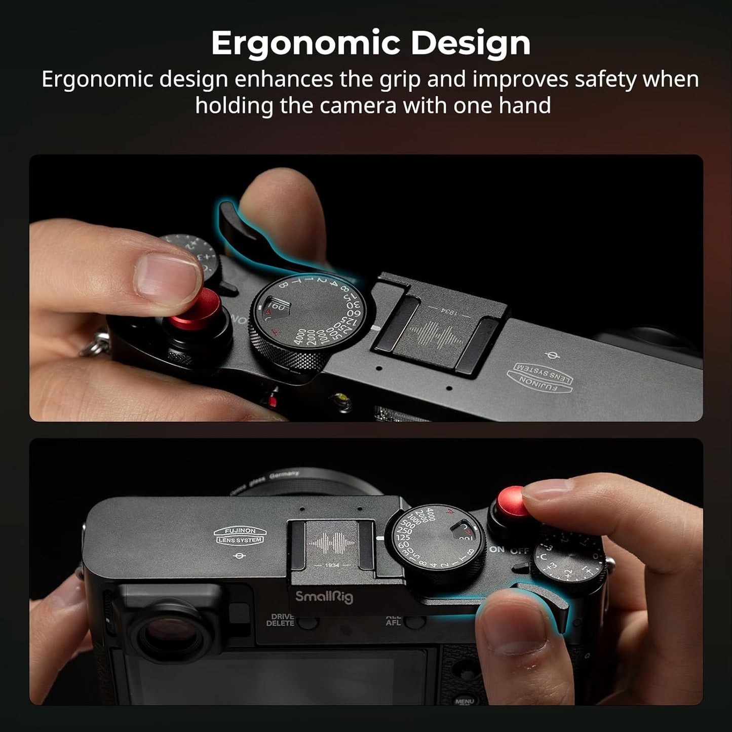 SMALLRIG Thumb Grip with Hot Shoe Cover for FUJIFILM X100V Digital Camera NEW