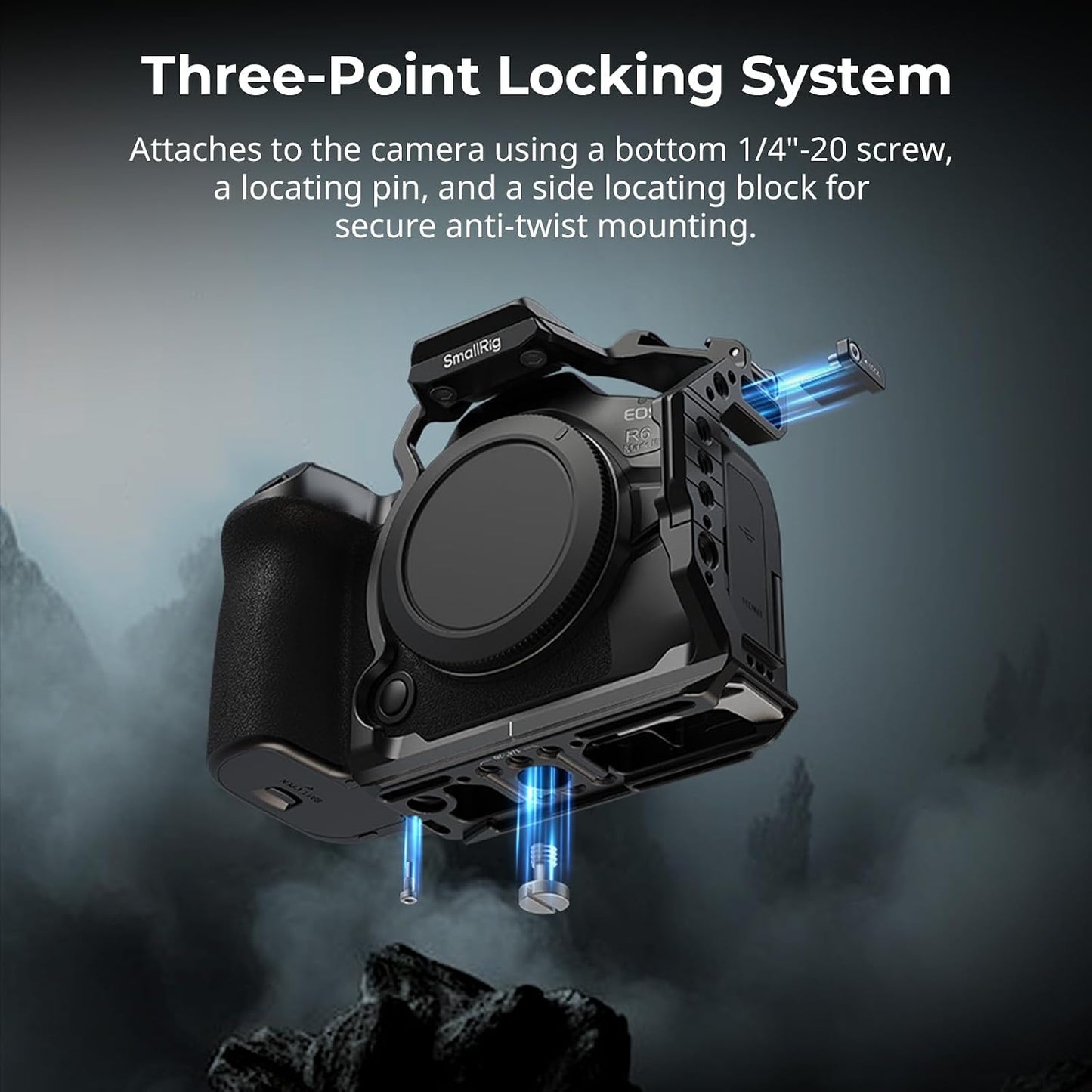 SMALLRIG Handheld Stabiliser Half Cage for Canon R6 Mark II / R5 Black NEW