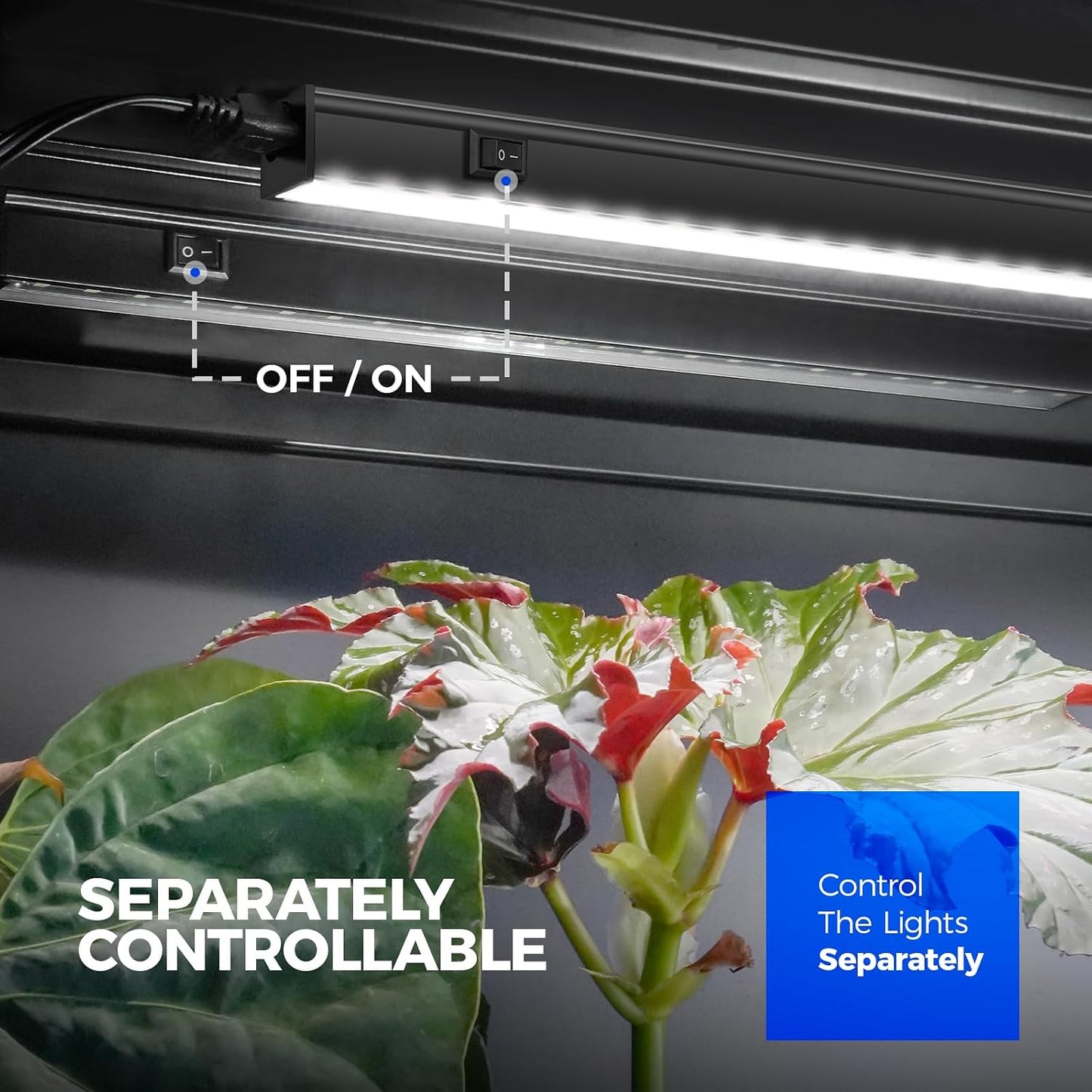Barrina 1FT Growing Lamps Full Spectrum LED Plant Grow Lamp 10W 5000K NEW