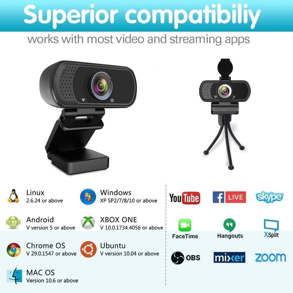 High-Definition 1080P Webcams Webcam with Stereo Microphone for Live NEW
