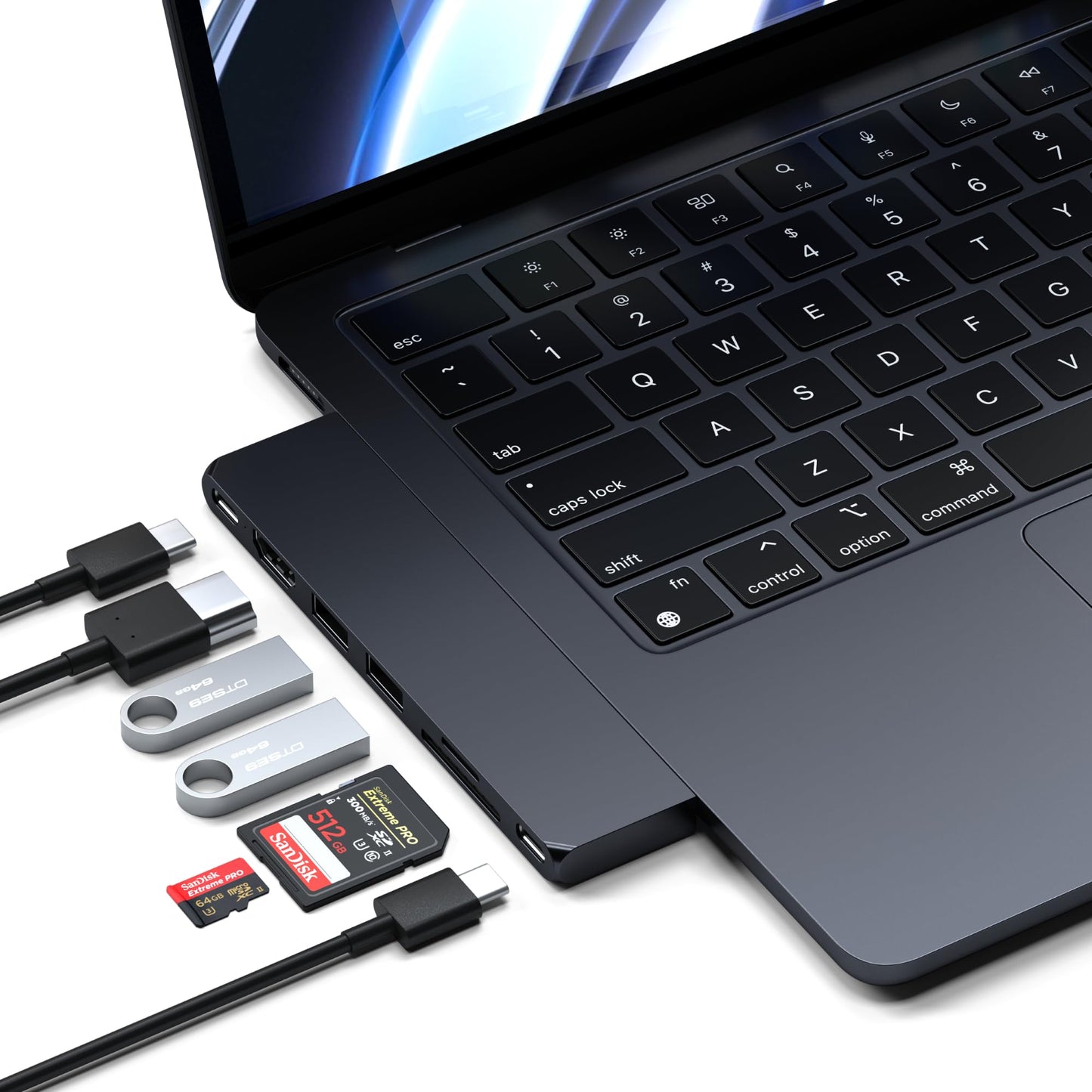 Satechi 7-in-1 USB Hubs USB-C Hub Multiport Adapter with HDMI, USB-A, SD DEMO