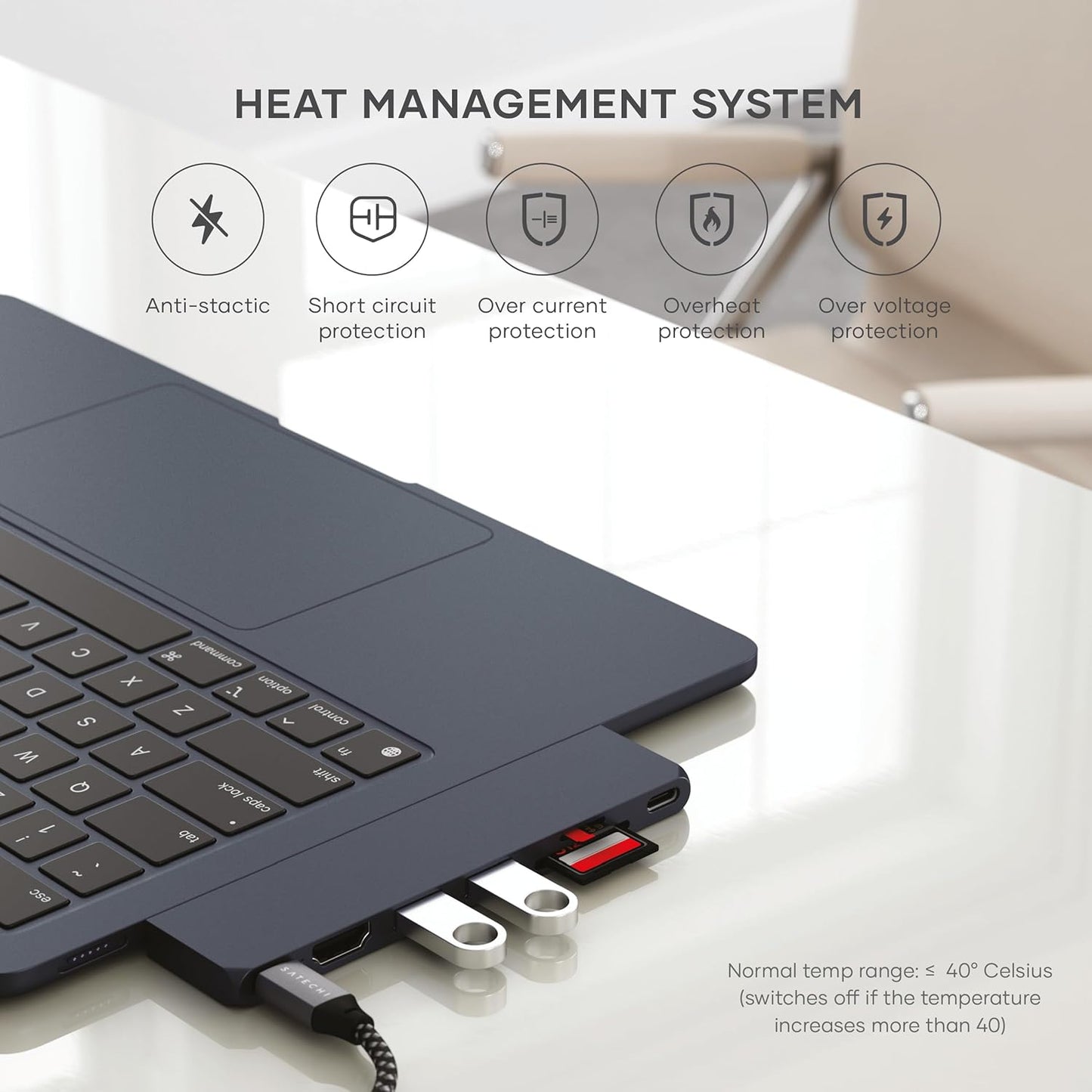 Satechi 7-in-1 USB Hubs USB-C Hub Multiport Adapter with HDMI, USB-A, SD DEMO
