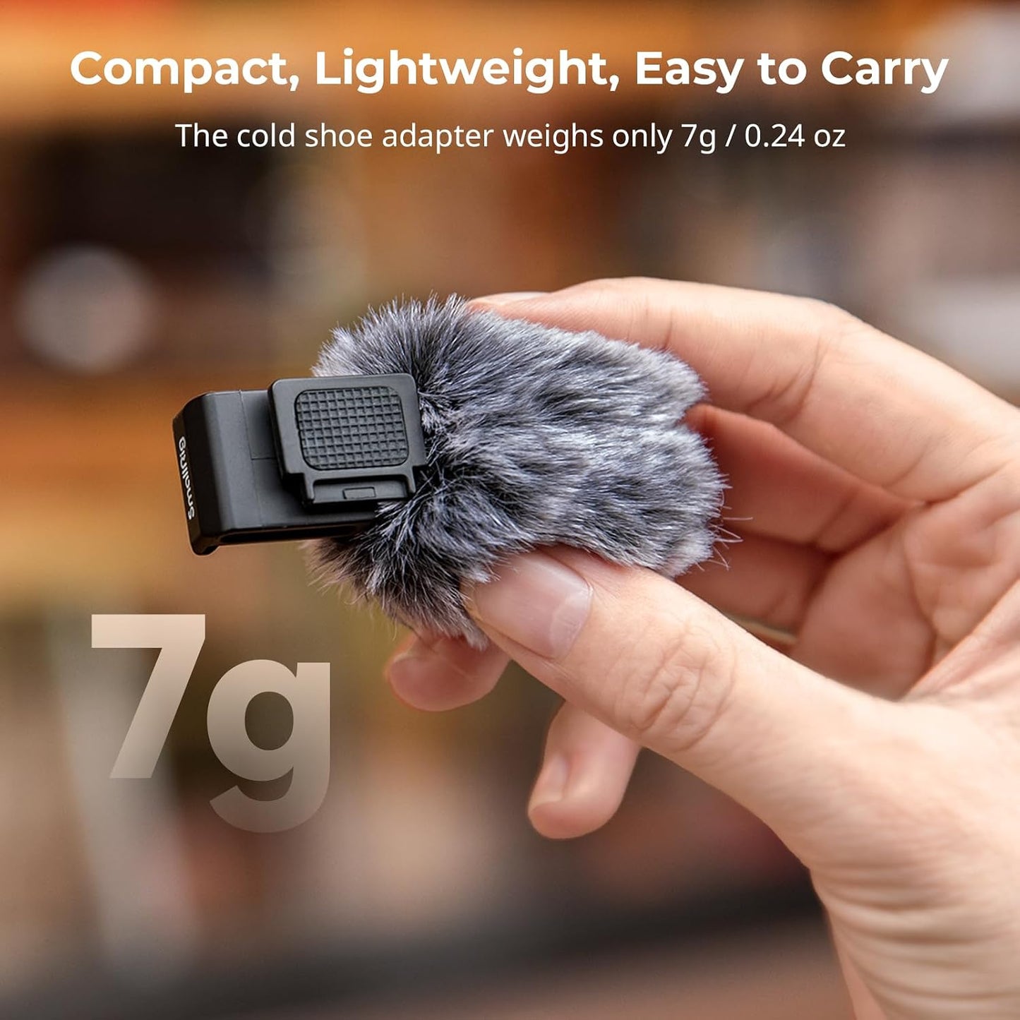 SMALLRIG Cold Shoe Adapter with Windshield for Sony Cameras - Black Flash NEW