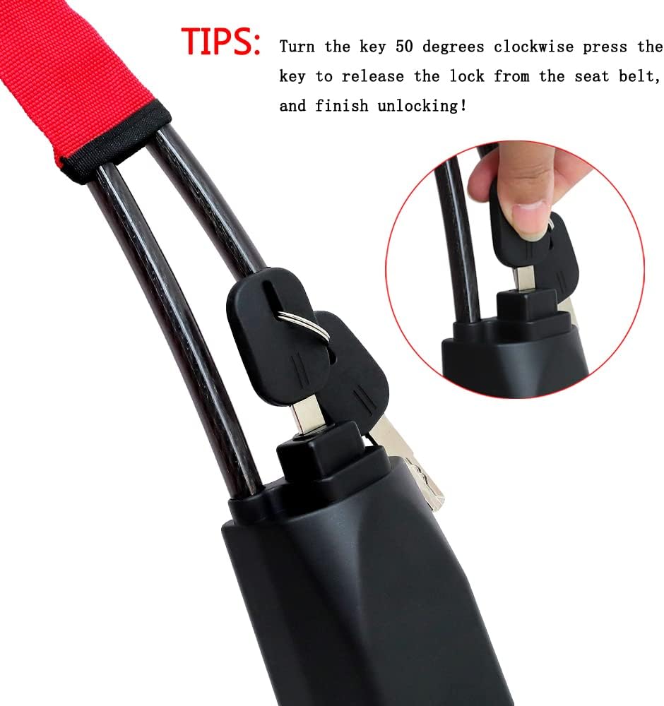 Secure Your Locking Devices Ride: Alloy Steel Steering Wheel Lock NEW