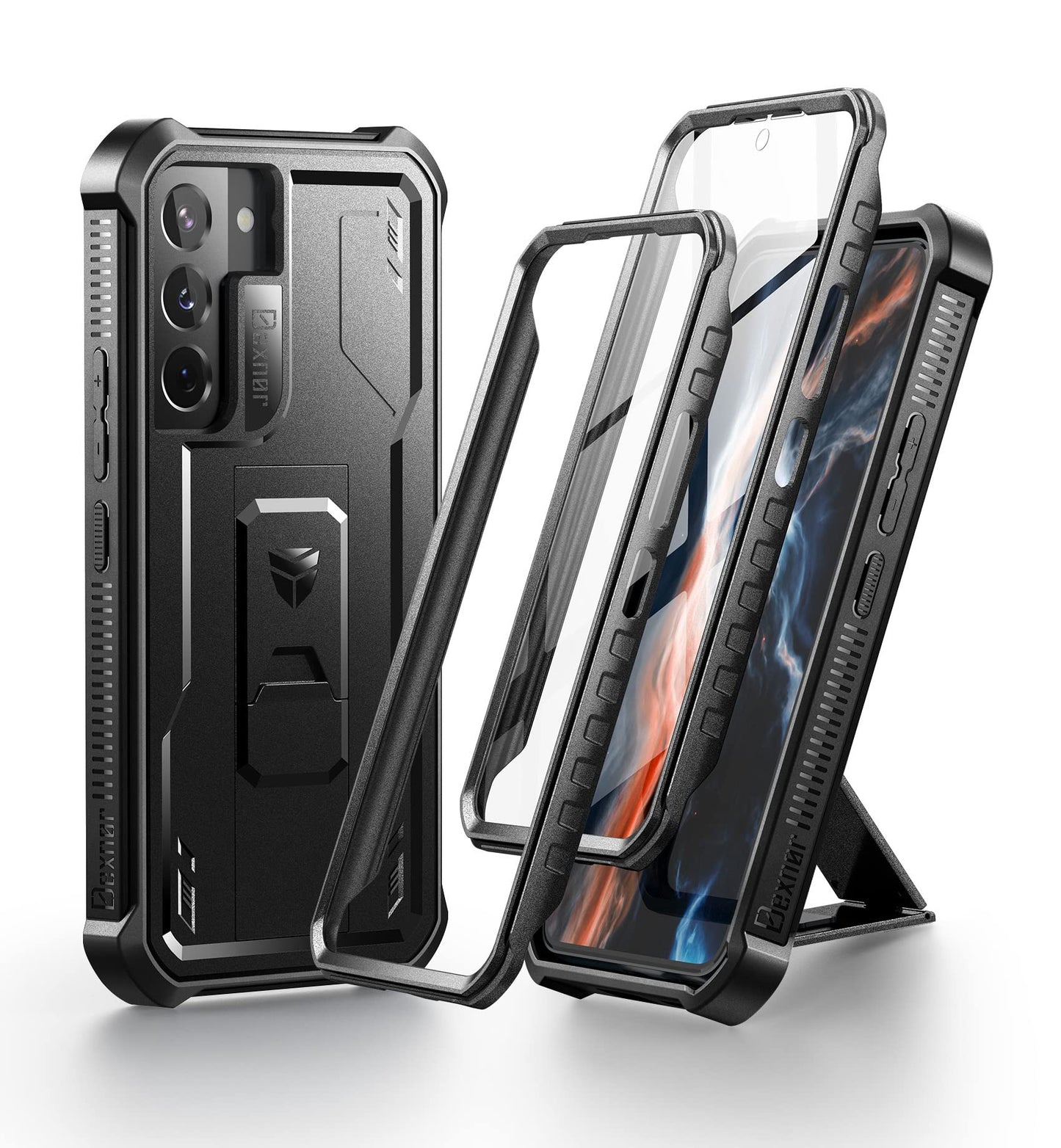Dexnor Black Protective Case for Samsung Galaxy S22 Ultra Phone Cover Size DEMO
