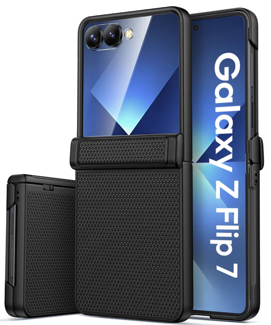 Sleek Protective Phone Case for Samsung Galaxy Z Flip 7 in Black - Durable NEW
