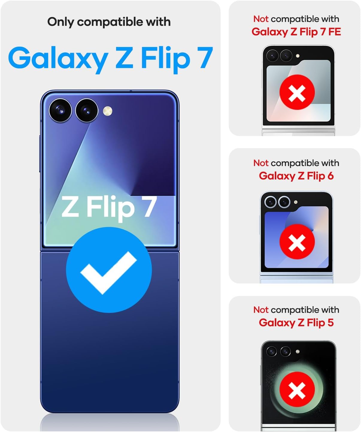 Sleek Protective Phone Case for Samsung Galaxy Z Flip 7 in Black - Durable NEW