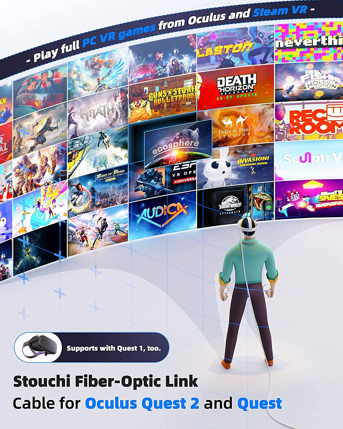 USB-C to Tech Accessories Link Cable for Meta Quest Pro & 2 VR Headset NEW