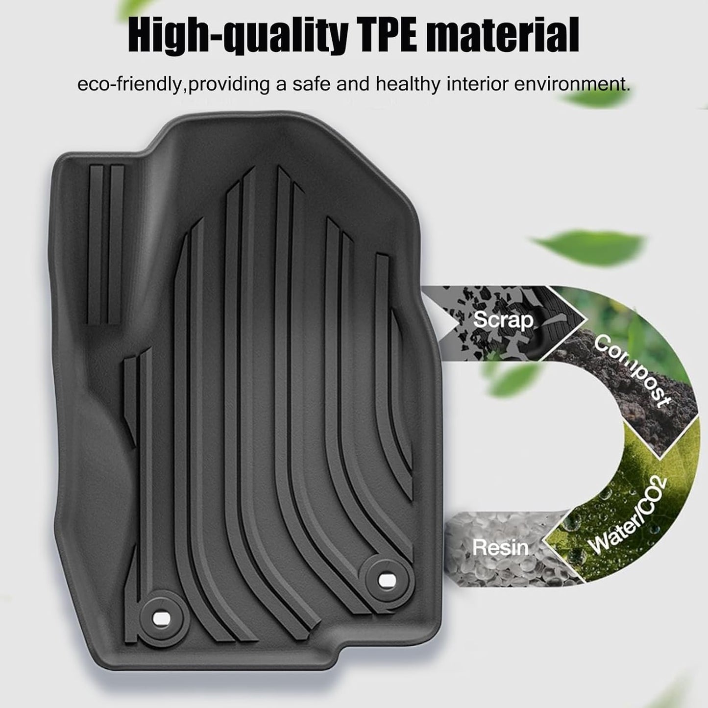 All-Weather 3D TPE Floor Mats for Toyota Hilux 2016-2024 Pickup Truck Size NEW