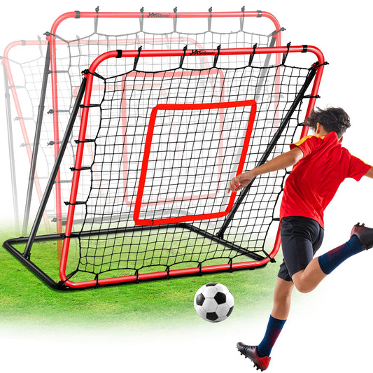 Angle Adjustable Football Rebounder Net Soccer Training Accessory Black & NEW
