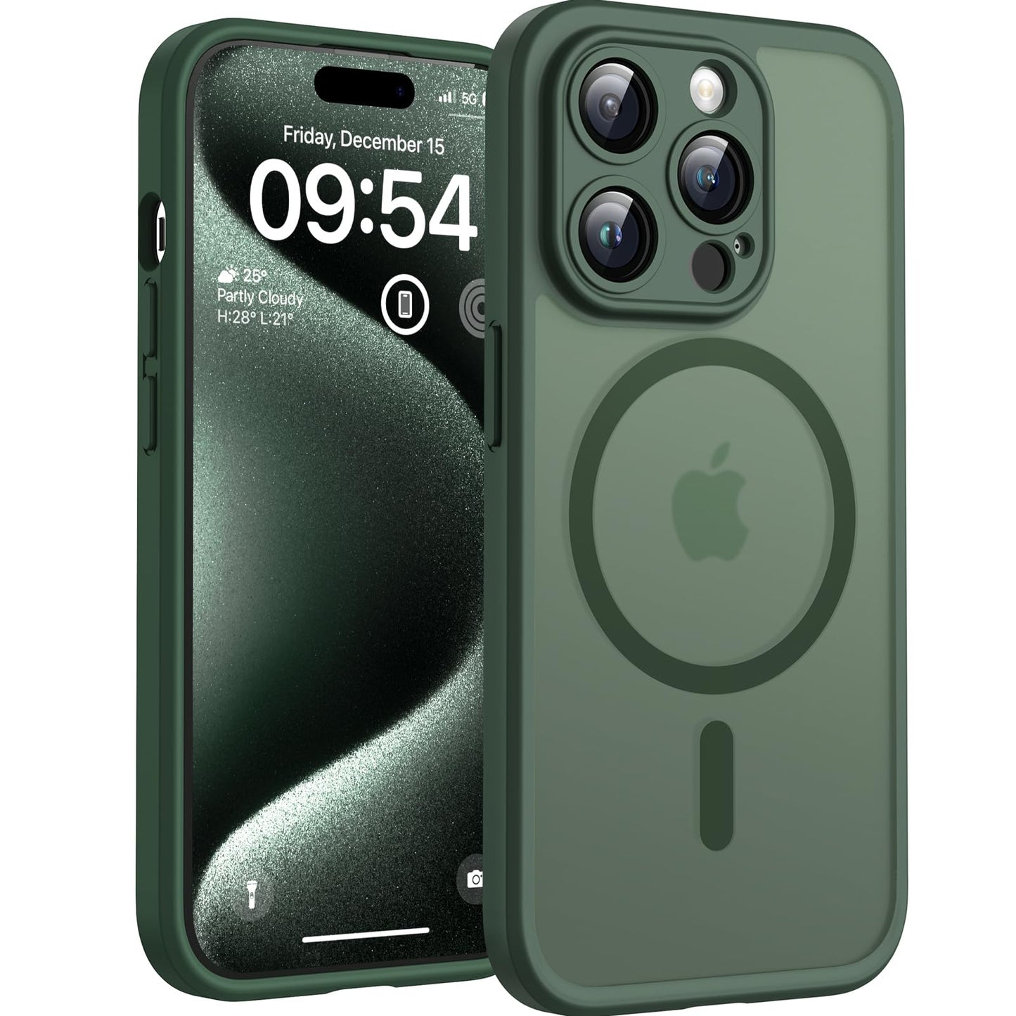 TOCOL Alpine Green iPhone 15 Pro Max Magsafe Protective Phone Case Size NEW