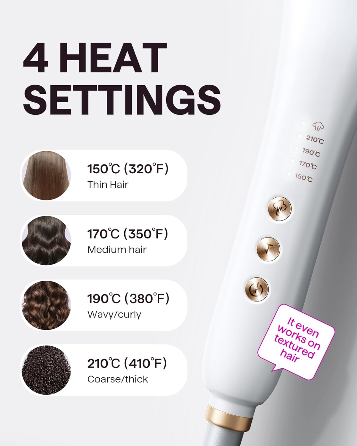 wavytalk 3-in-1 Ceramic Steam Hair Straightener Brush for Smooth, Shine DEMO