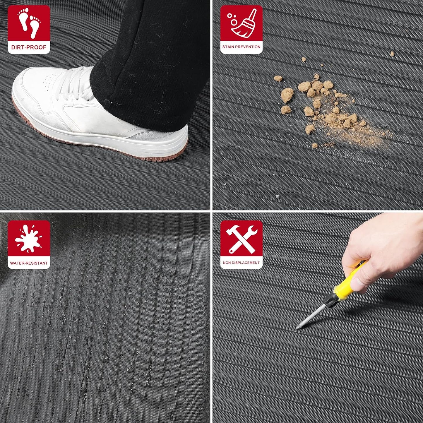 Durable Truck Bed Mat for BYD Shark 6 2024-2026, TPE Foot Mats, Black Size DEMO