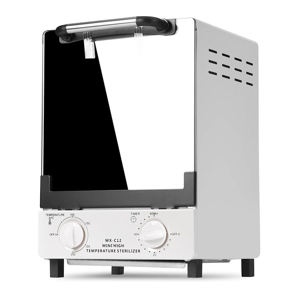 8L White Double Deck Nail Tool Sterilizer with High Temperature Cleaning DEMO