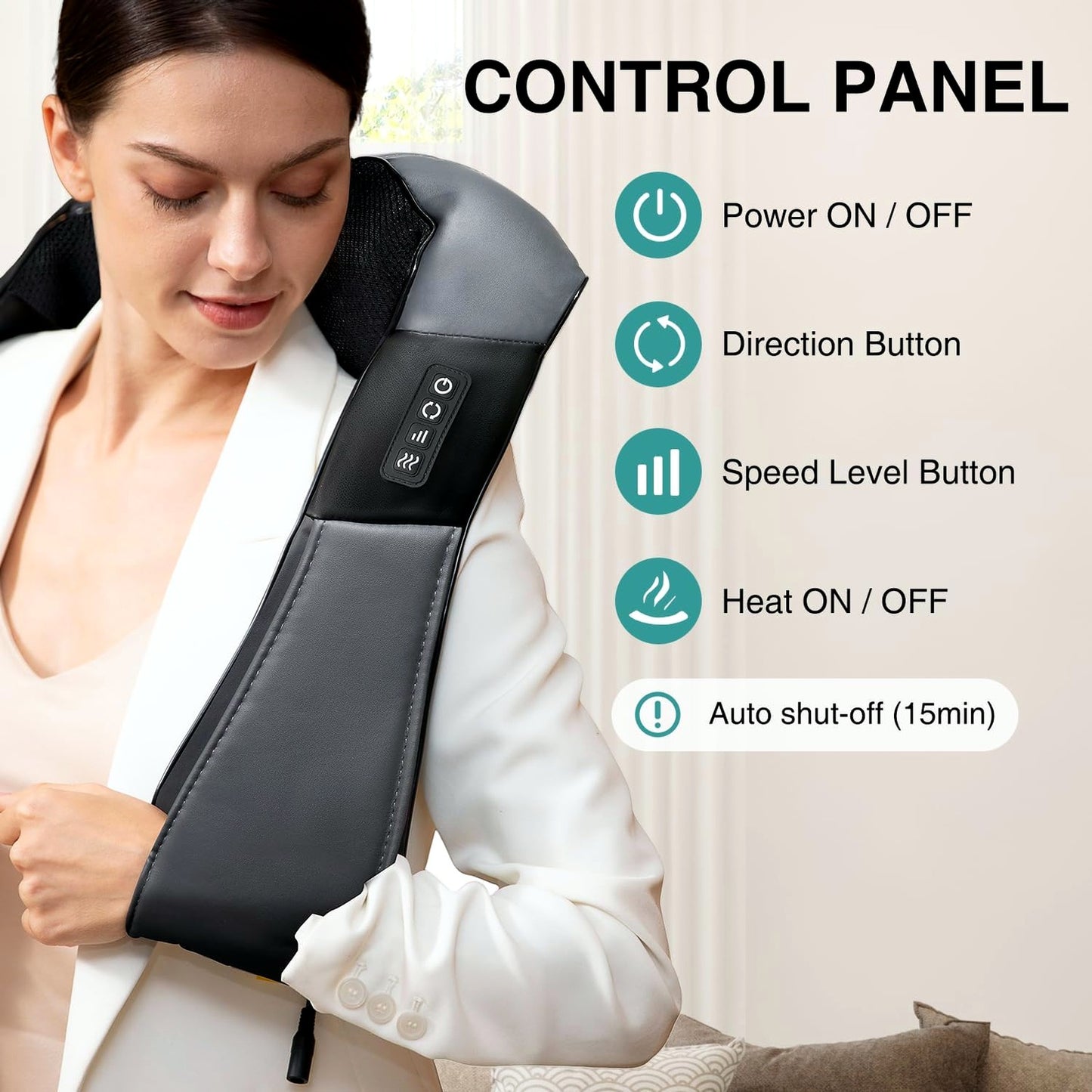 Nekteck Electric Deep Tissue Neck and Back Massager with Soothing Heat DEMO