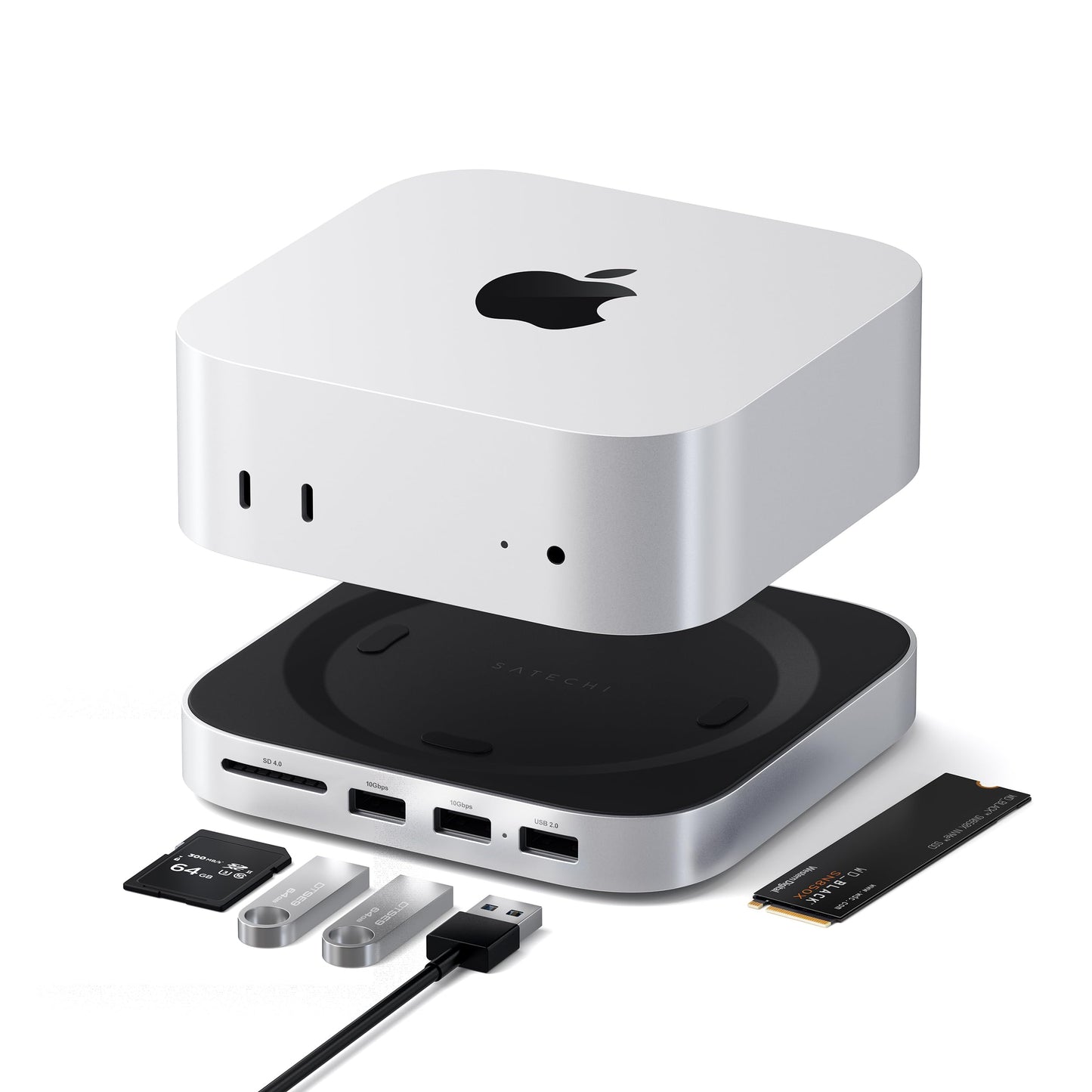 Satechi USB USB Hubs Hub & Stand with NVMe SSD Enclosure Docking Station DEMO