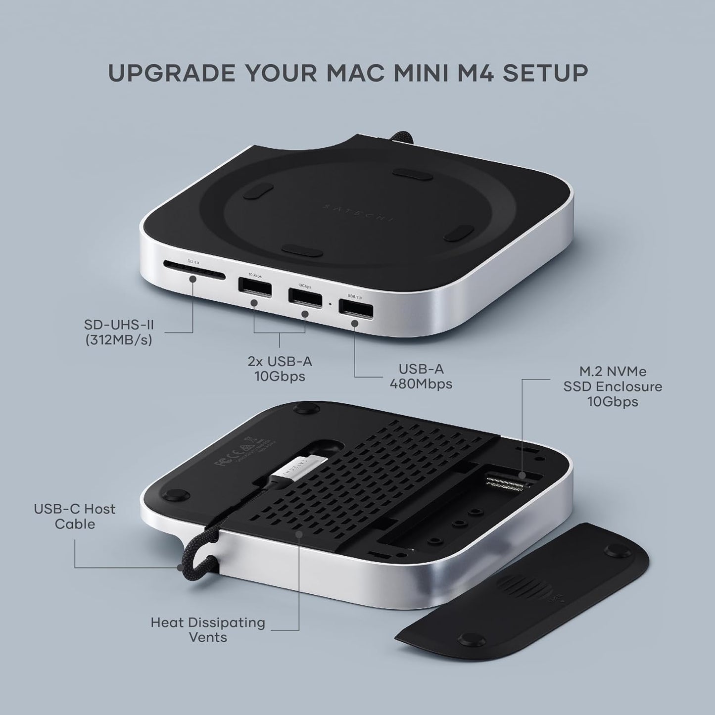 Satechi USB USB Hubs Hub & Stand with NVMe SSD Enclosure Docking Station DEMO
