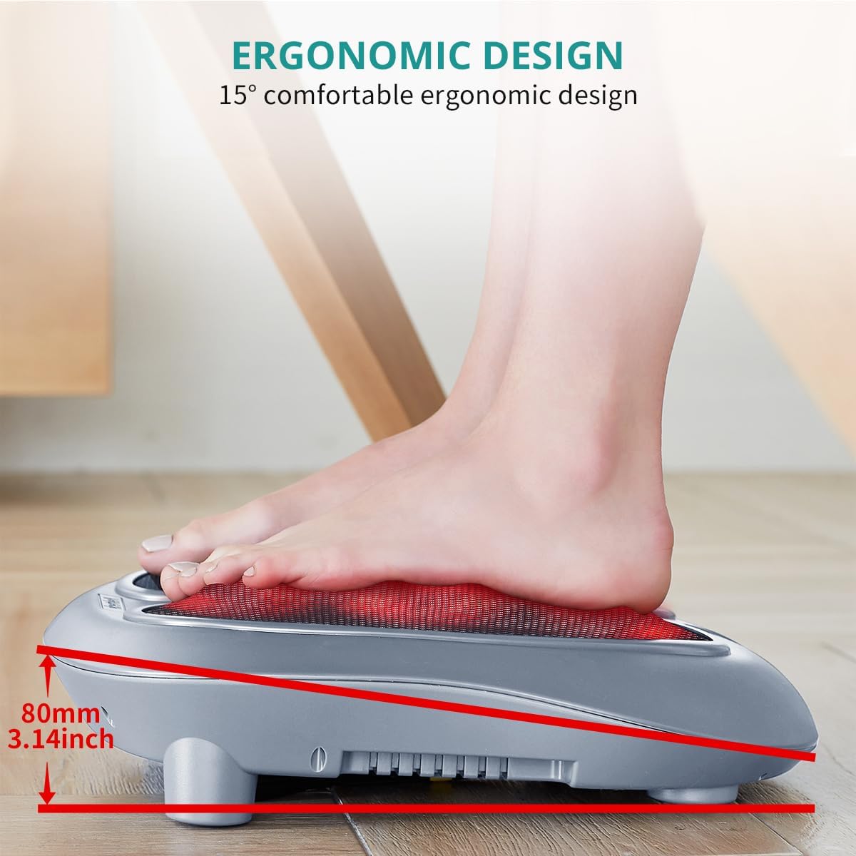 Nekteck Electric Foot Massager for Plantar Fasciitis & Pain Relief, Gray DEMO