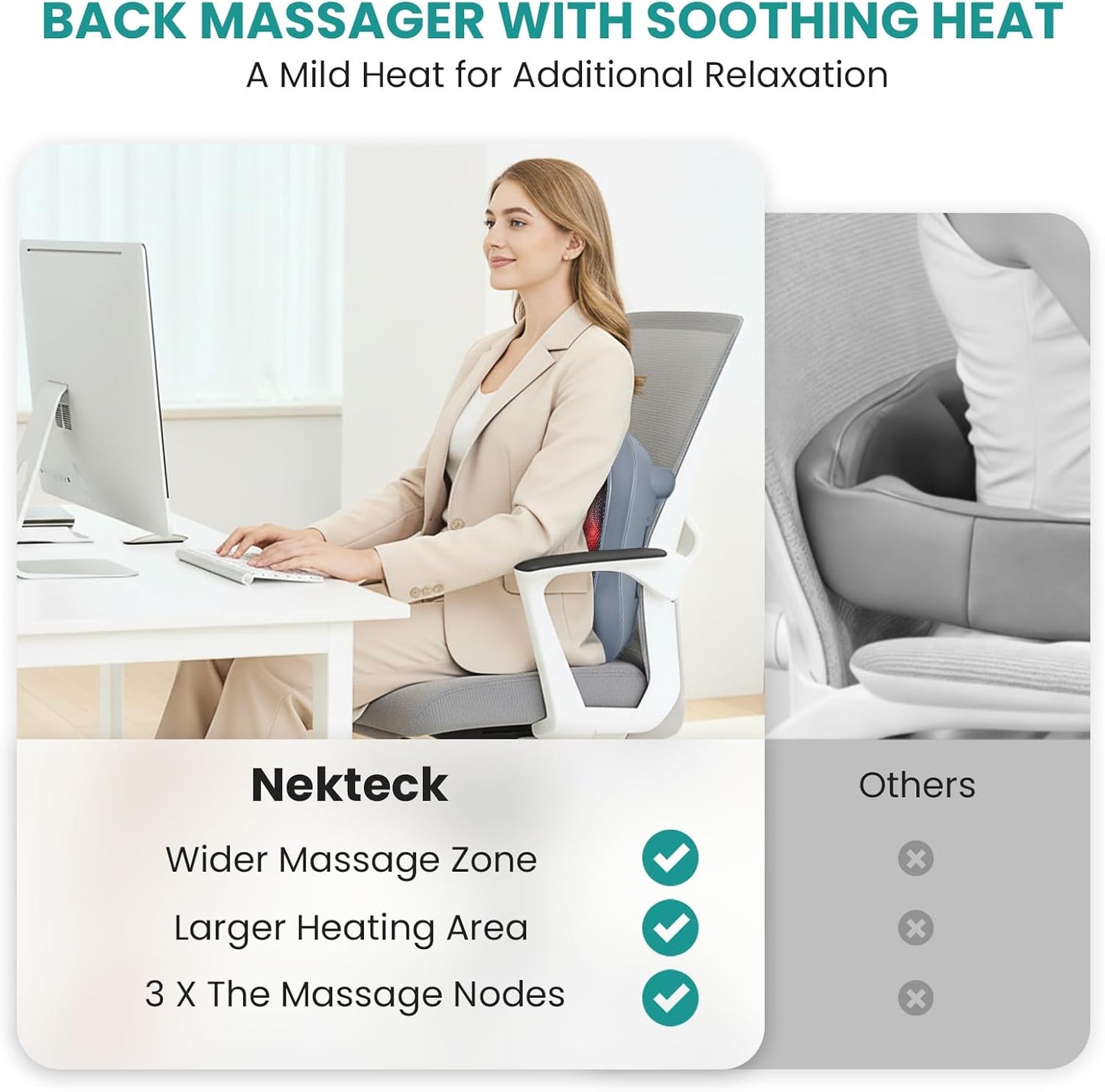 Nekteck Electric Foot Massager for Plantar Fasciitis & Pain Relief, Gray DEMO