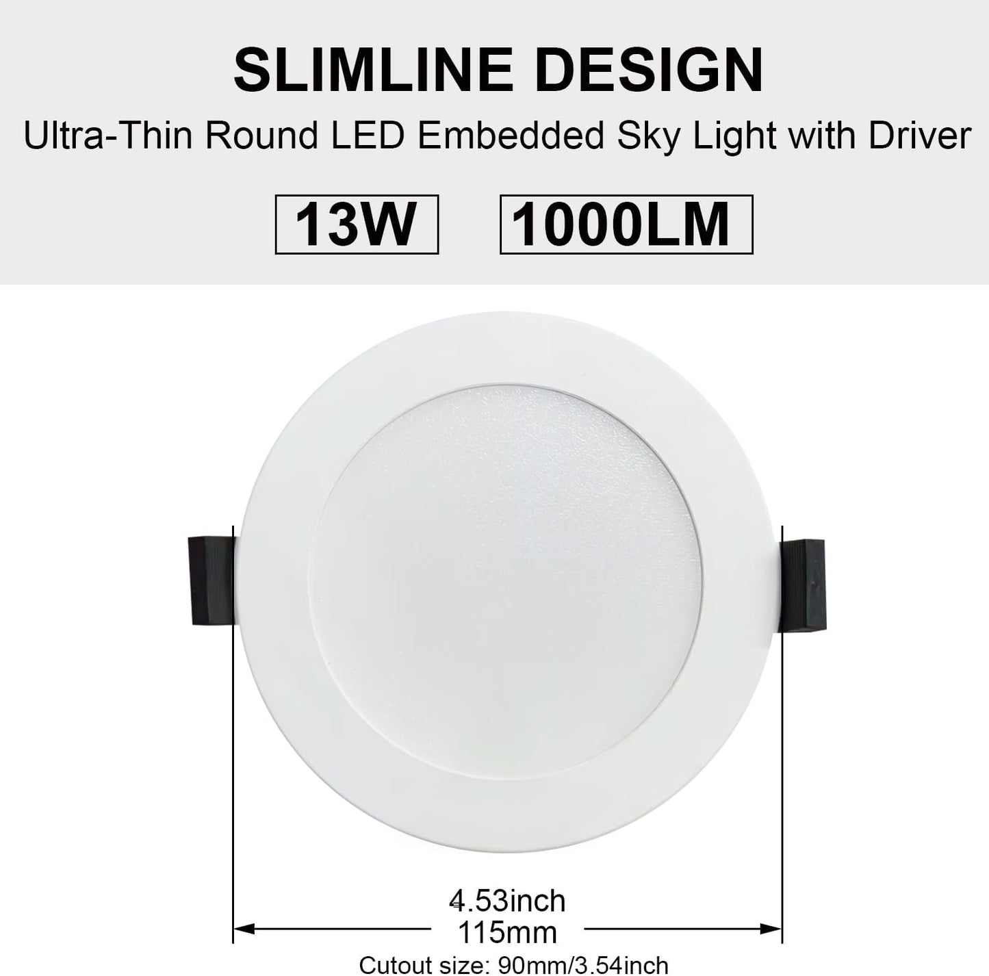 FEILEMAN 10 Pack Recessed Downlight Ceiling Lights 1000 Lumens 3 Color NEW