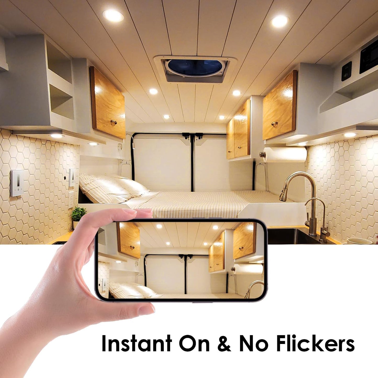 FEILEMAN 10 Pack Recessed Downlight Ceiling Lights 1000 Lumens 3 Color NEW