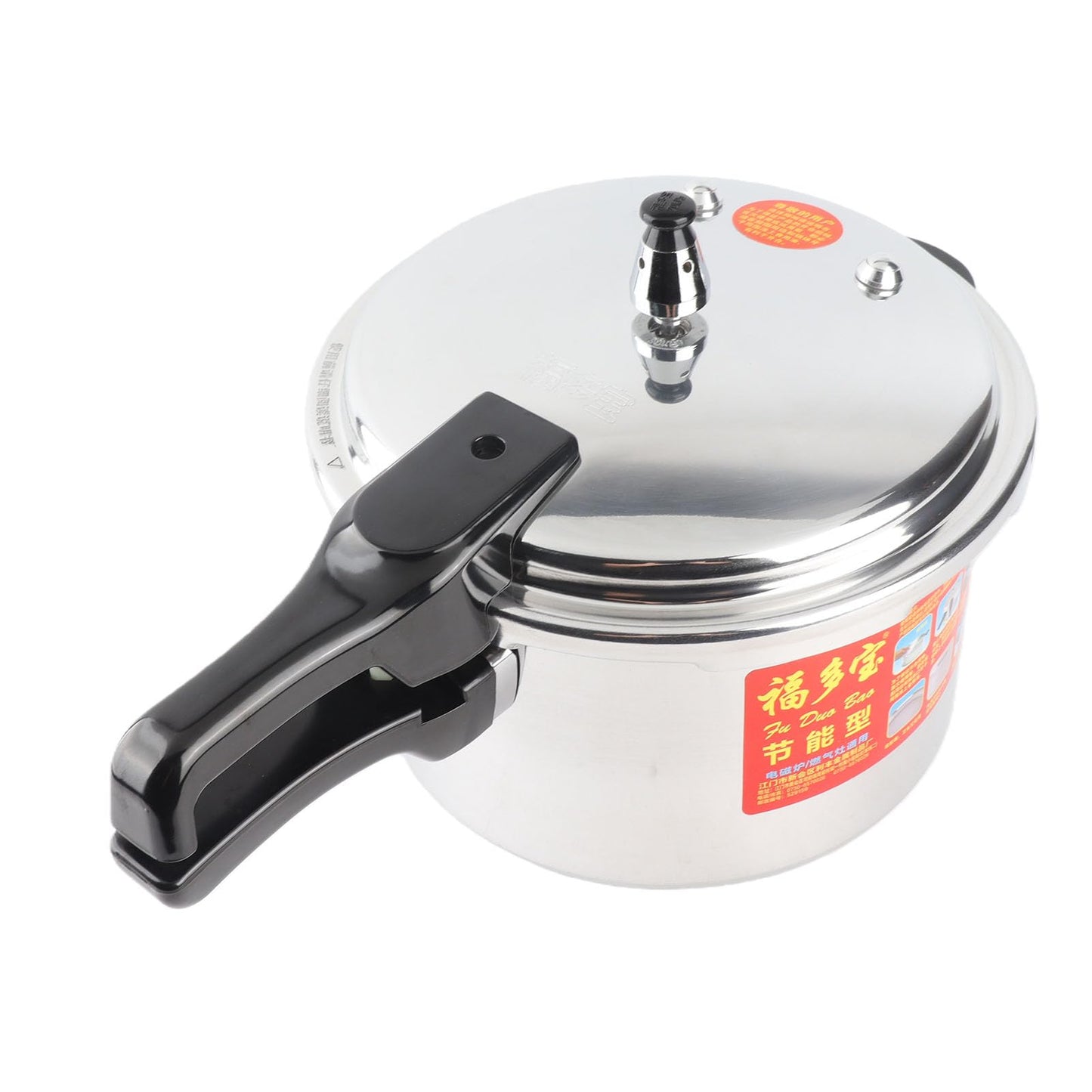 Explosion Proof Pressure Cooker, 5L Aluminum Alloy, Silver, Ideal for Home DEMO