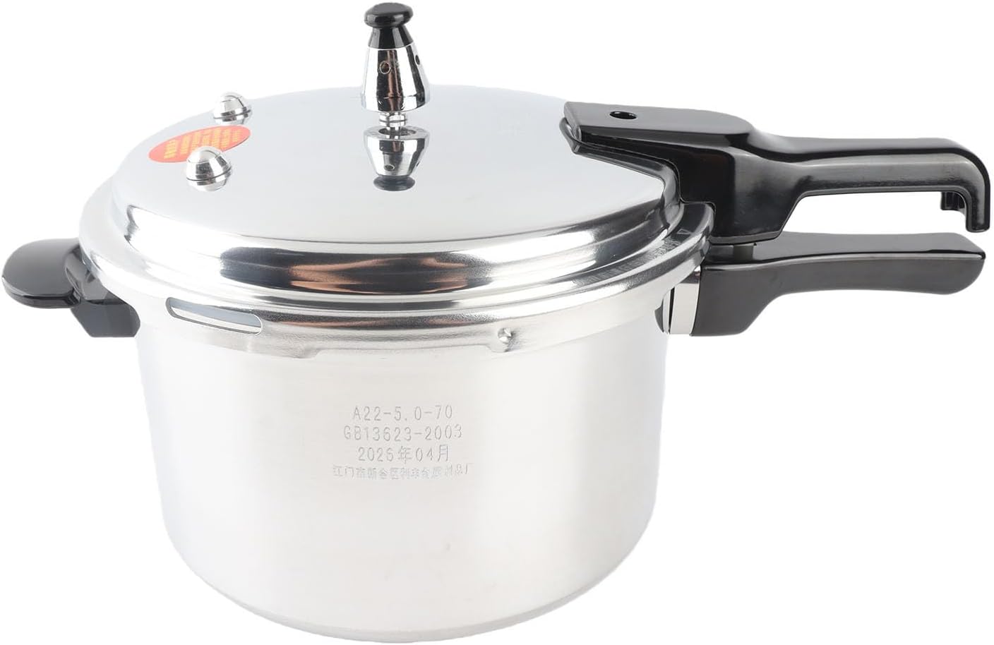 Explosion Proof Pressure Cooker, 5L Aluminum Alloy, Silver, Ideal for Home DEMO