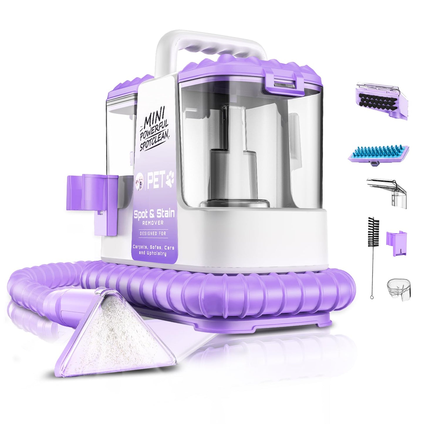 Portable Carpet & Upholstery Spot Stain Remover Machine for Pets Purple NEW