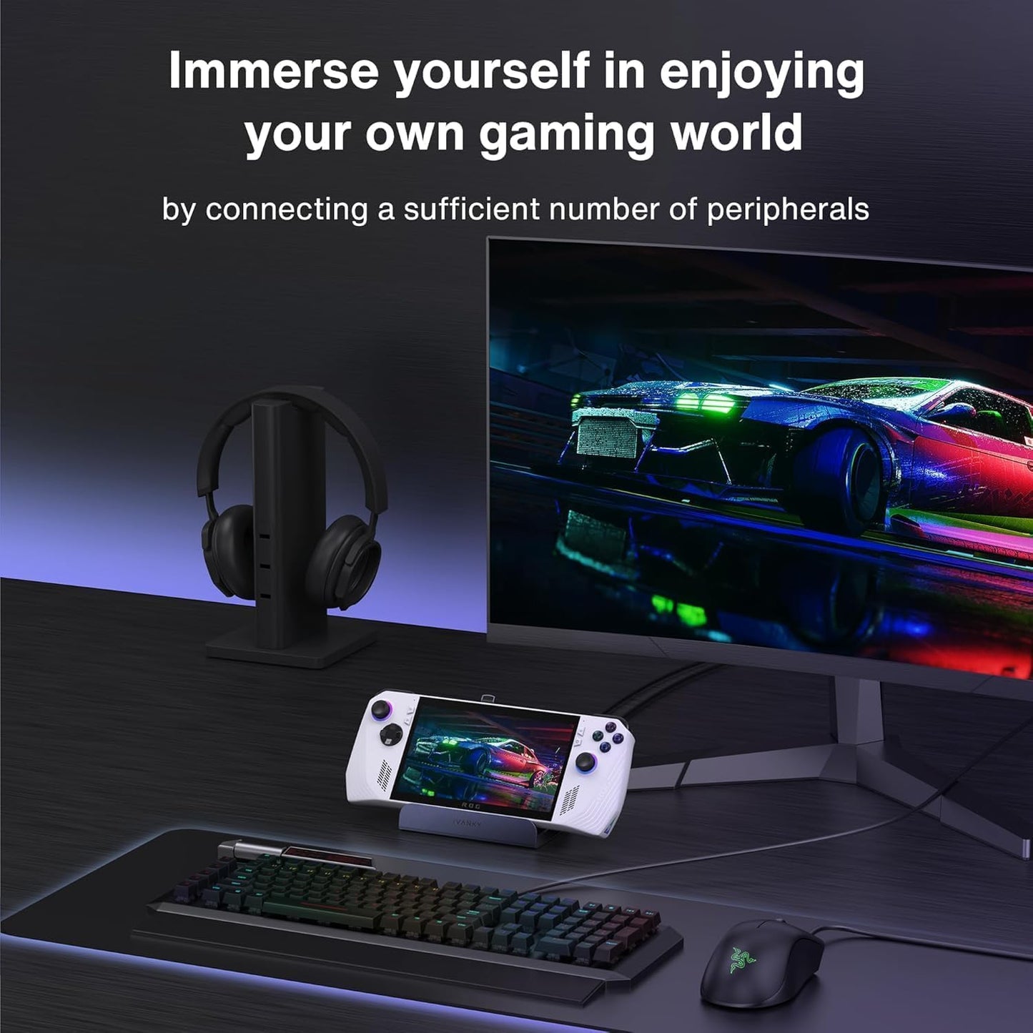 IVANKY 8-in-1 Docking Station for ASUS ROG Ally 4K@144Hz Gaming Tech NEW