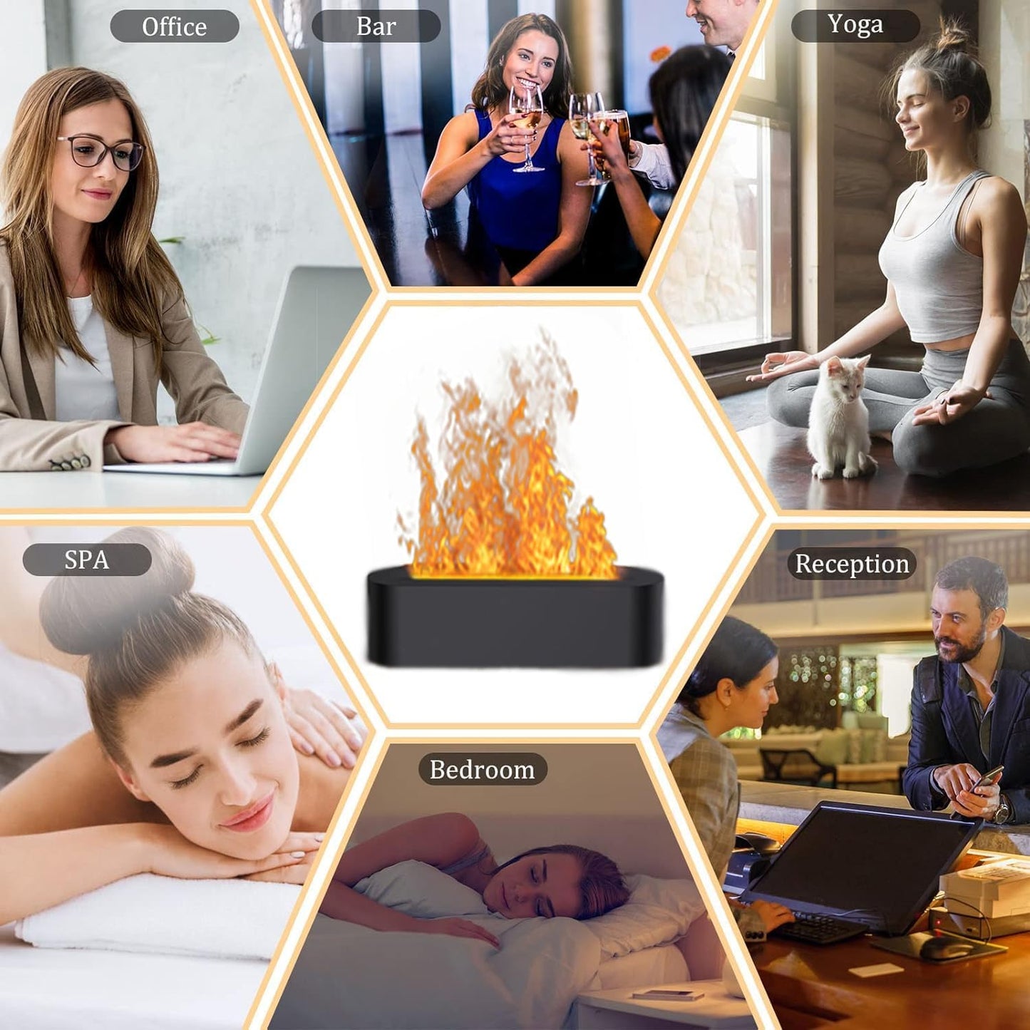 Portable Aromatherapy Diffuser: Noiseless Black Scented Oil Home Decor NEW
