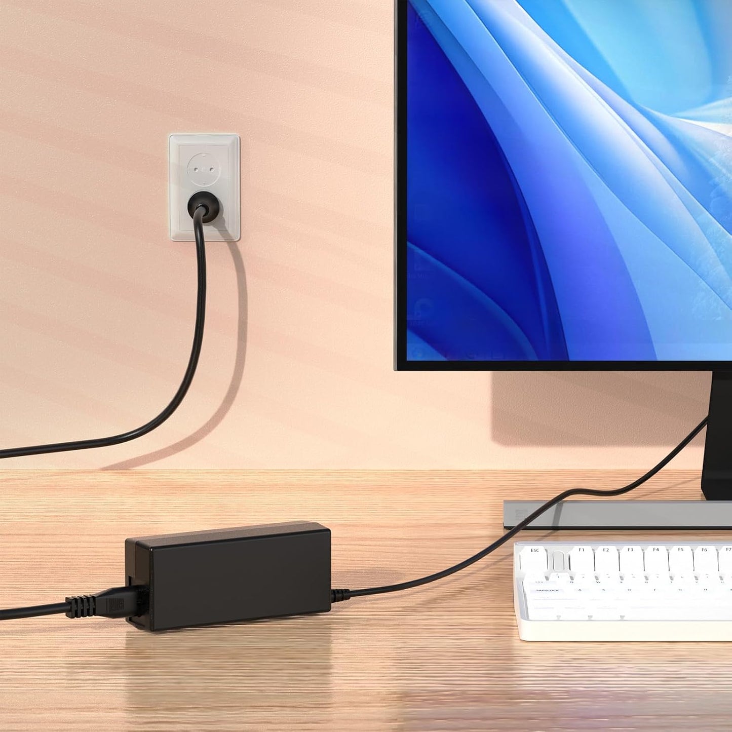 14V 4A Power Supply Adapter for Samsung Monitors in Black DEMO
