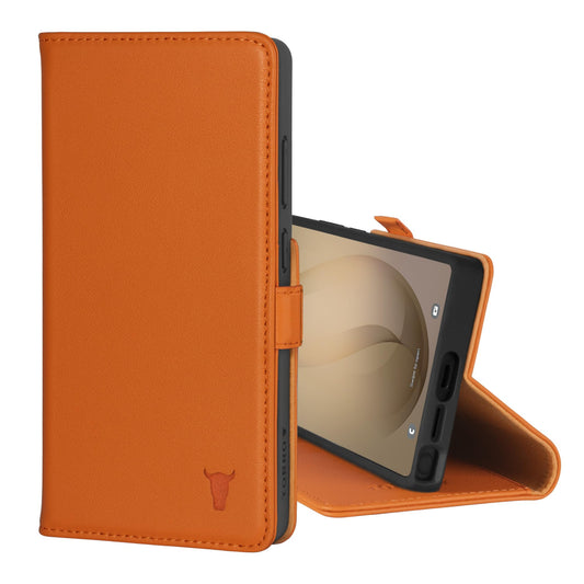 TORRO Leather Flip & Wallet Case for Samsung Galaxy S26 Ultra 5G Orange NEW