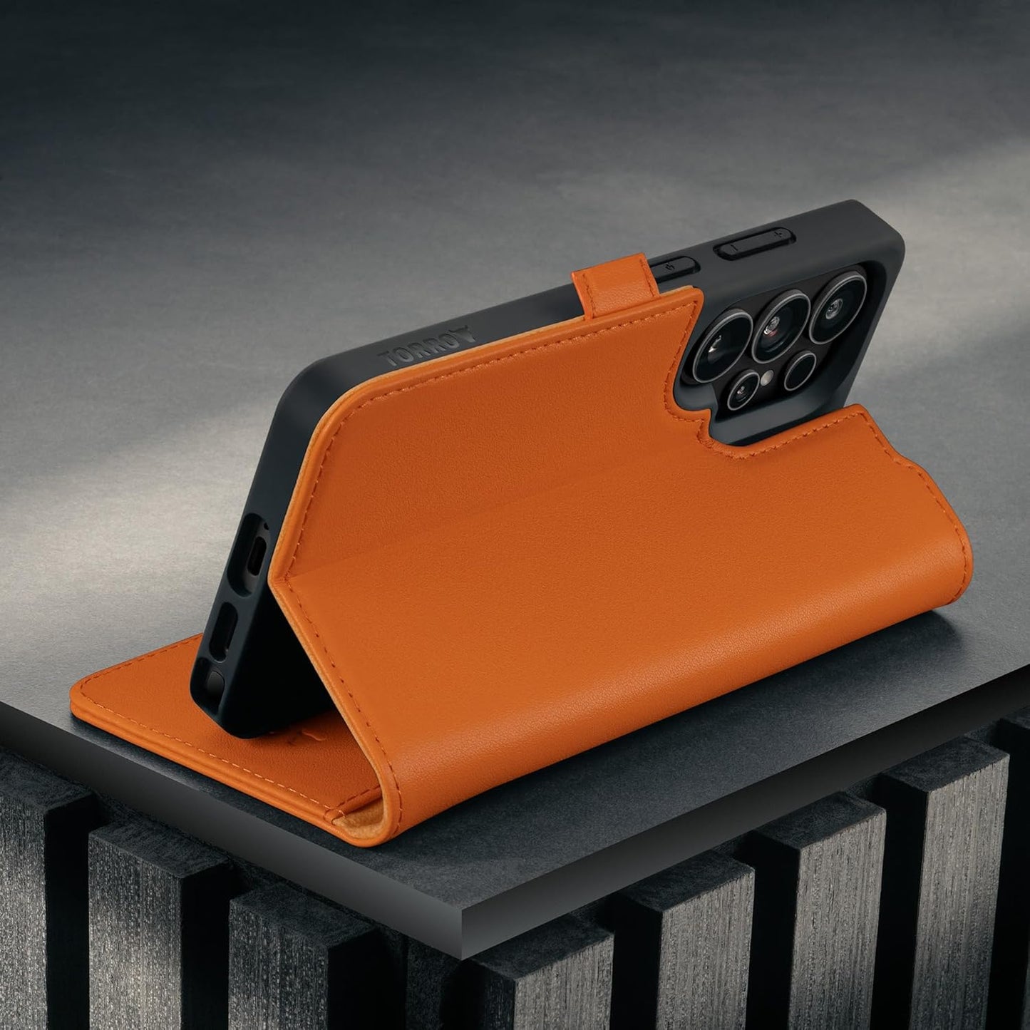 TORRO Leather Flip & Wallet Case for Samsung Galaxy S26 Ultra 5G Orange NEW