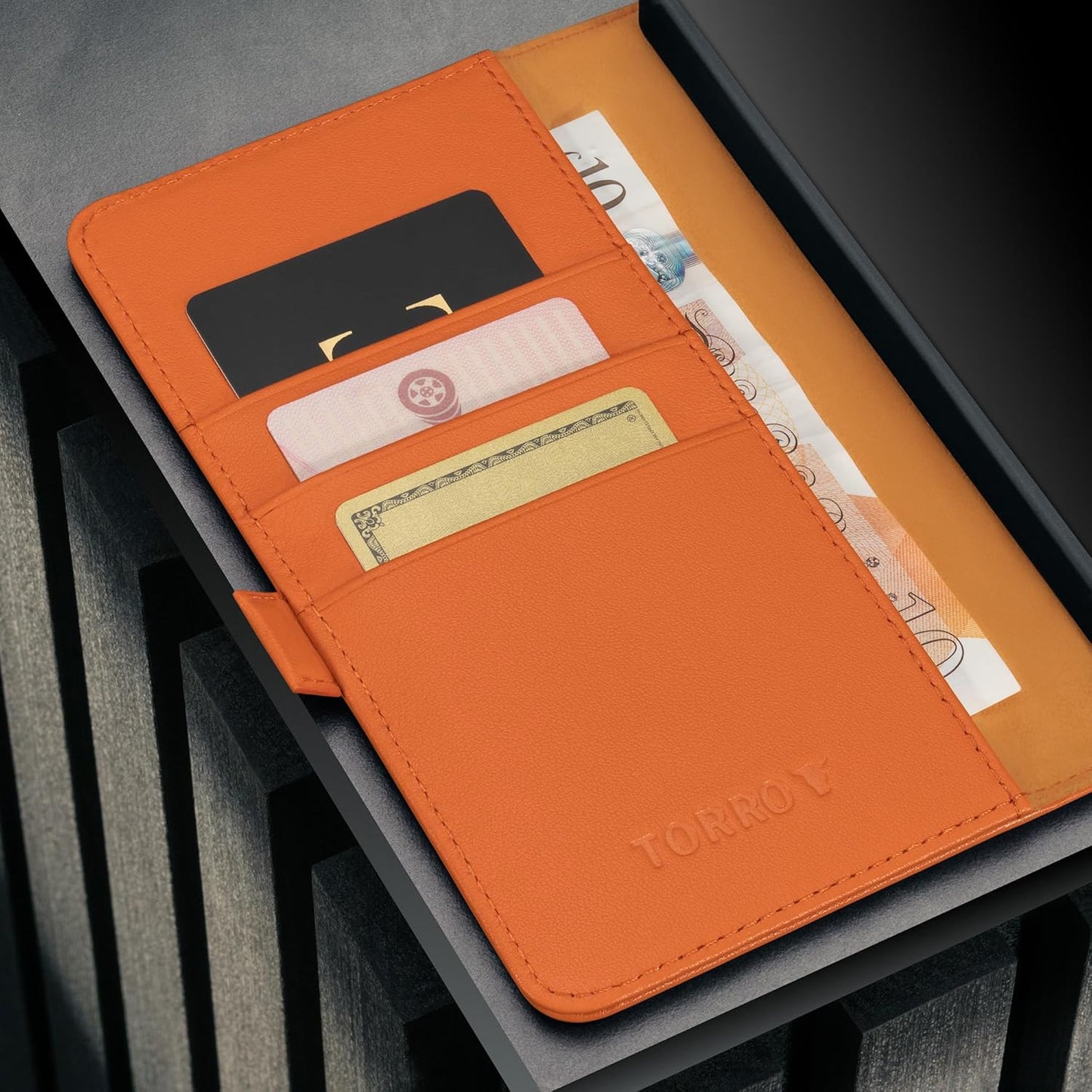 TORRO Leather Flip & Wallet Case for Samsung Galaxy S26 Ultra 5G Orange NEW