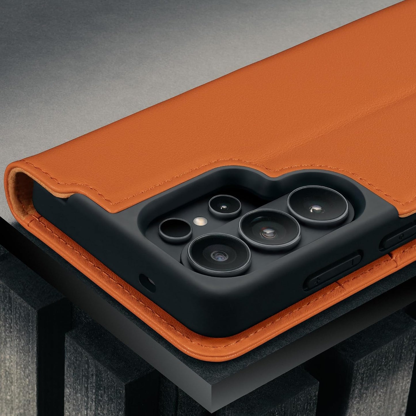 TORRO Leather Flip & Wallet Case for Samsung Galaxy S26 Ultra 5G Orange NEW