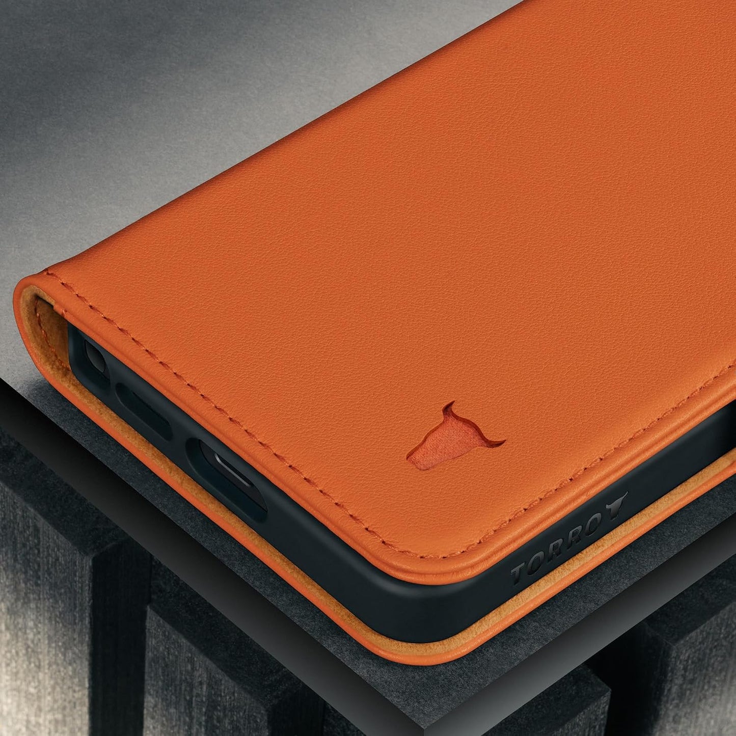 TORRO Leather Flip & Wallet Case for Samsung Galaxy S26 Ultra 5G Orange NEW