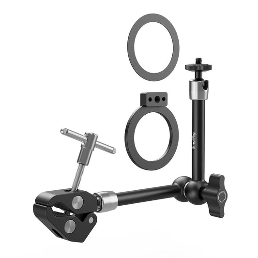 SMALLRIG Black Camera Mount Clamp with 1/4" Screw and Magnetic Adapter NEW