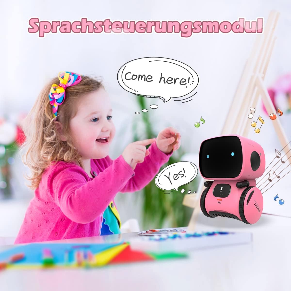 REMOKING Interactive Educational Robots Toy Intelligent Pink 13 cm NEW