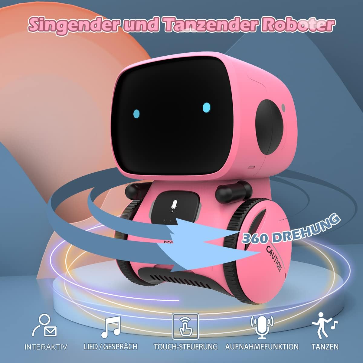 REMOKING Interactive Educational Robots Toy Intelligent Pink 13 cm NEW