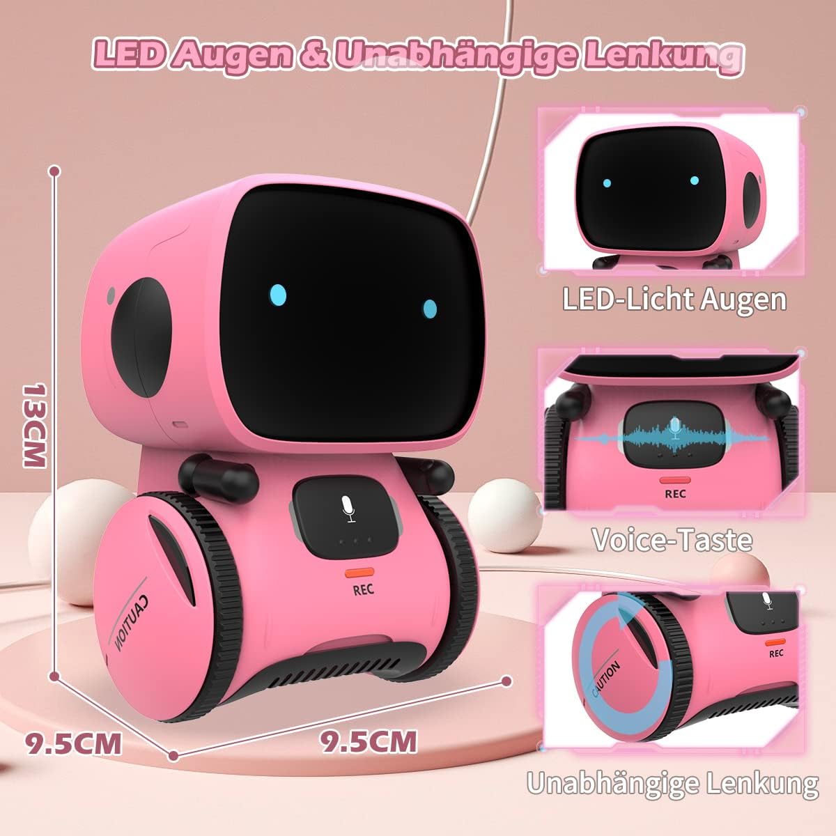 REMOKING Interactive Educational Robots Toy Intelligent Pink 13 cm NEW